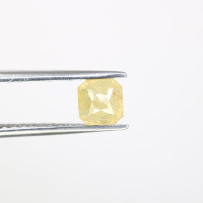 0.80 CT Asscher Shape Light Yellow Diamond For Engagement Ring - JayKrishna Diamond