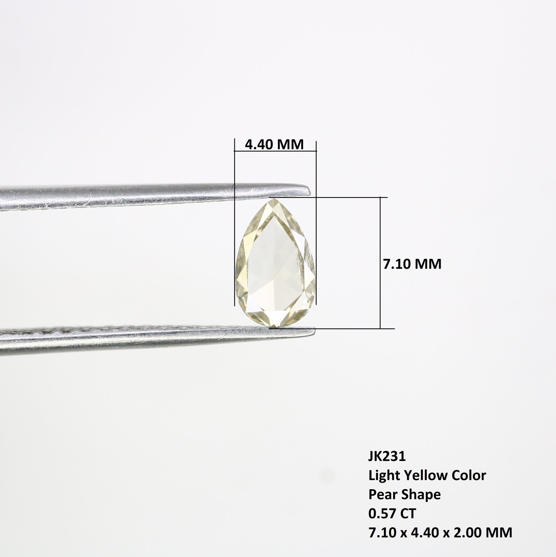 0.57 CT Fancy Light Yellow Pear-Shaped Diamond – Radiant Loose Gem for Celestial Galaxy Rings - JayKrishna Diamond