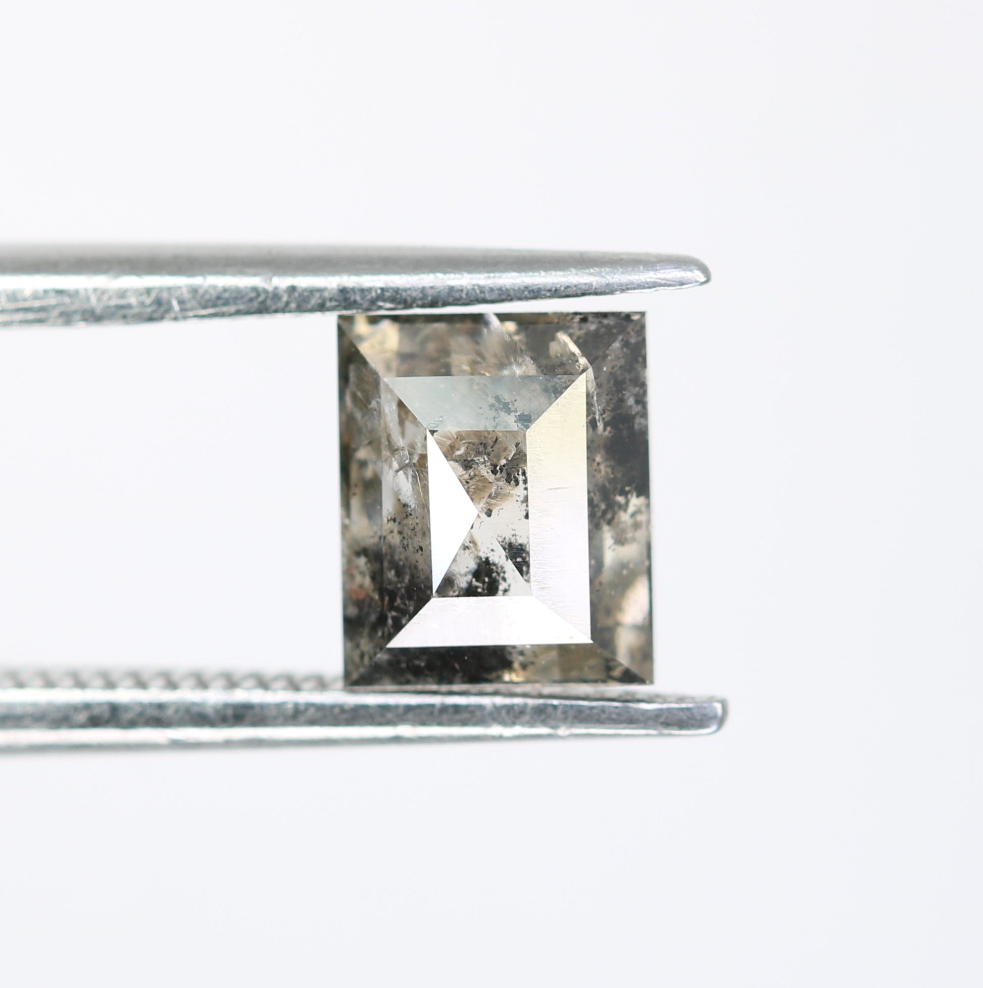1.12 Ct Salt And Pepper Loose Geometric Shaped Diamond For Engagement Ring - JayKrishna Diamond