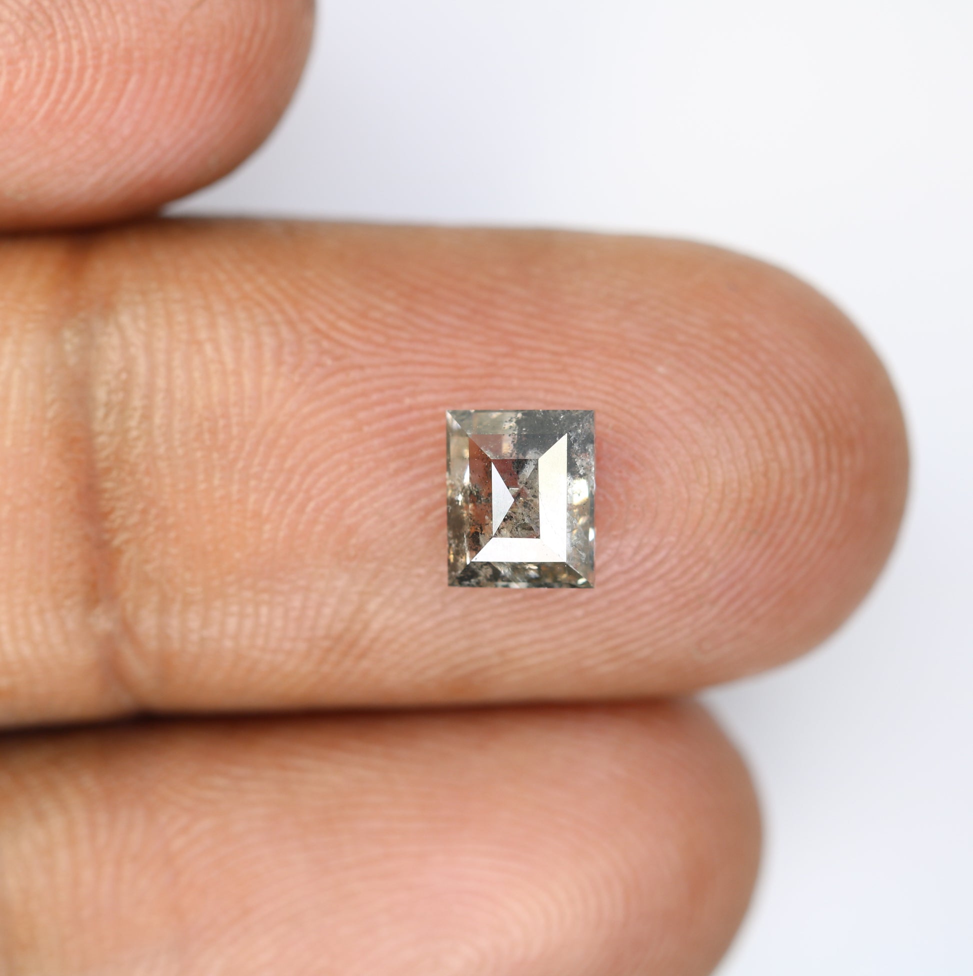 1.12 Ct Salt And Pepper Loose Geometric Shaped Diamond For Engagement Ring - JayKrishna Diamond