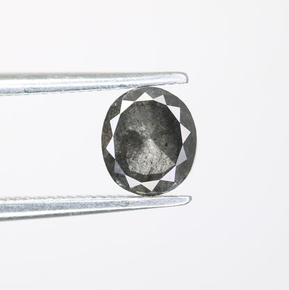 0.85 Carat Oval Shape Salt And Pepper Diamond For Engagement Ring - JayKrishna Diamond