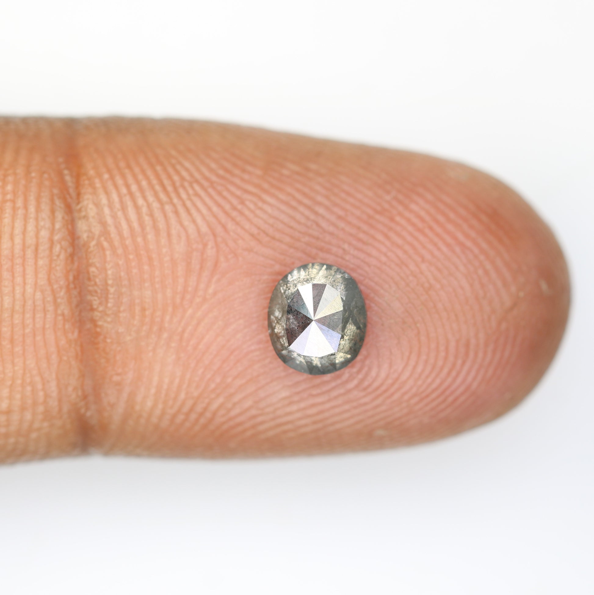 0.85 Carat Oval Shape Salt And Pepper Diamond For Engagement Ring - JayKrishna Diamond