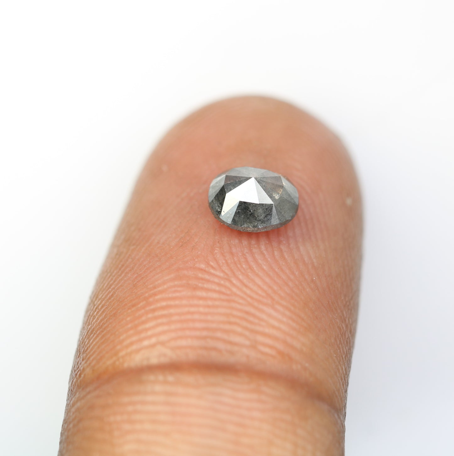 0.85 Carat Oval Shape Salt And Pepper Diamond For Engagement Ring - JayKrishna Diamond