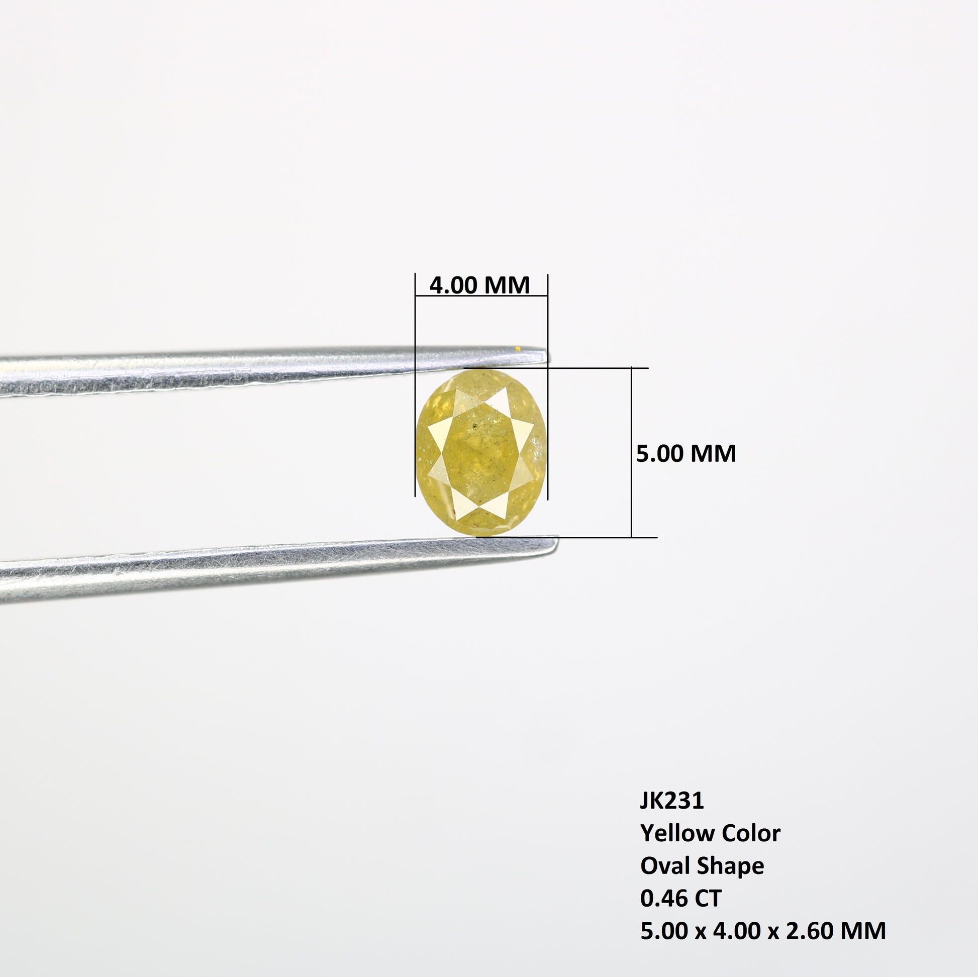 0.46 CT Oval Shape Loose Yellow Diamond For Engagement Ring - JayKrishna Diamond