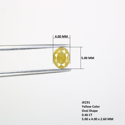 0.46 CT Oval Shape Loose Yellow Diamond For Engagement Ring - JayKrishna Diamond