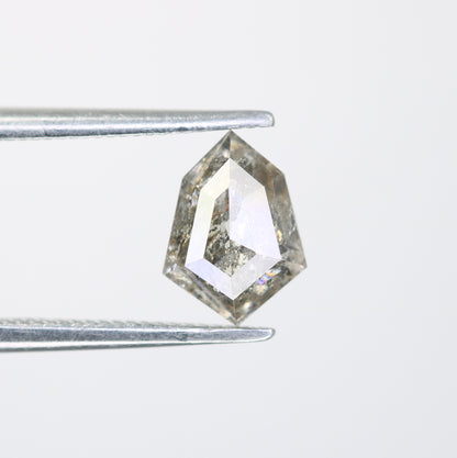 0.68 Carat Salt and Pepper Shield Shaped Natural Diamond for Wedding Ring - Unique Gemstone for Custom Bridal Jewelry Designs - JayKrishna Diamond