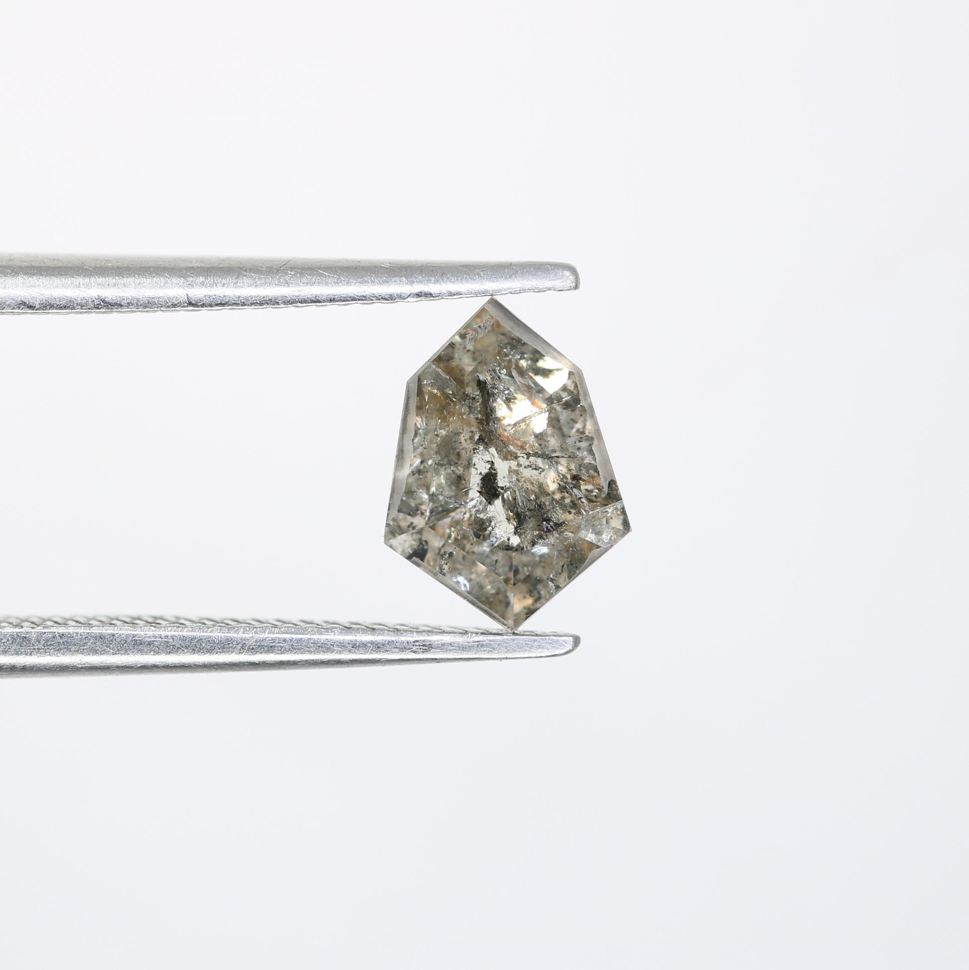 0.68 Carat Salt and Pepper Shield Shaped Natural Diamond for Wedding Ring - Unique Gemstone for Custom Bridal Jewelry Designs - JayKrishna Diamond