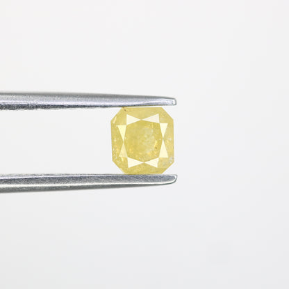 0.48 CT Loose Asscher Shape Yellow Diamond For Engagement Ring - JayKrishna Diamond