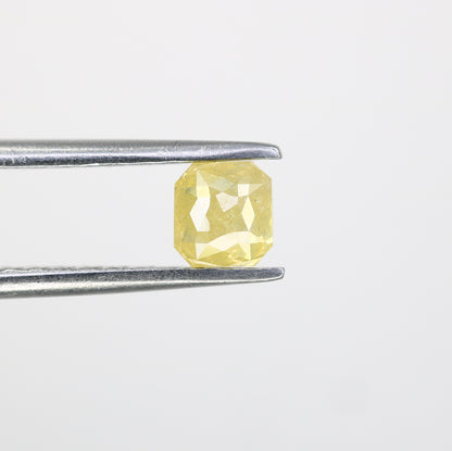 0.48 CT Loose Asscher Shape Yellow Diamond For Engagement Ring - JayKrishna Diamond