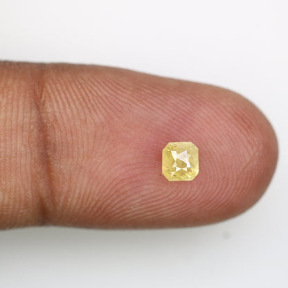 0.48 CT Loose Asscher Shape Yellow Diamond For Engagement Ring - JayKrishna Diamond
