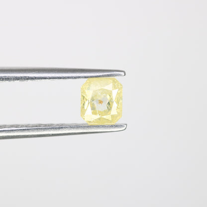0.44 CT Light Yellow Loose Asscher Shape Diamond for Engagement Ring and Custom Bridal Jewelry Design - JayKrishna Diamond