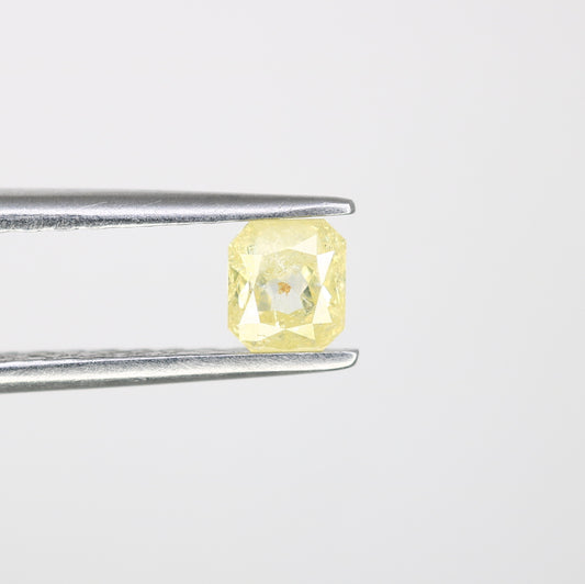 0.44 CT Light Yellow Loose Asscher Shape Diamond for Engagement Ring and Custom Bridal Jewelry Design - JayKrishna Diamond