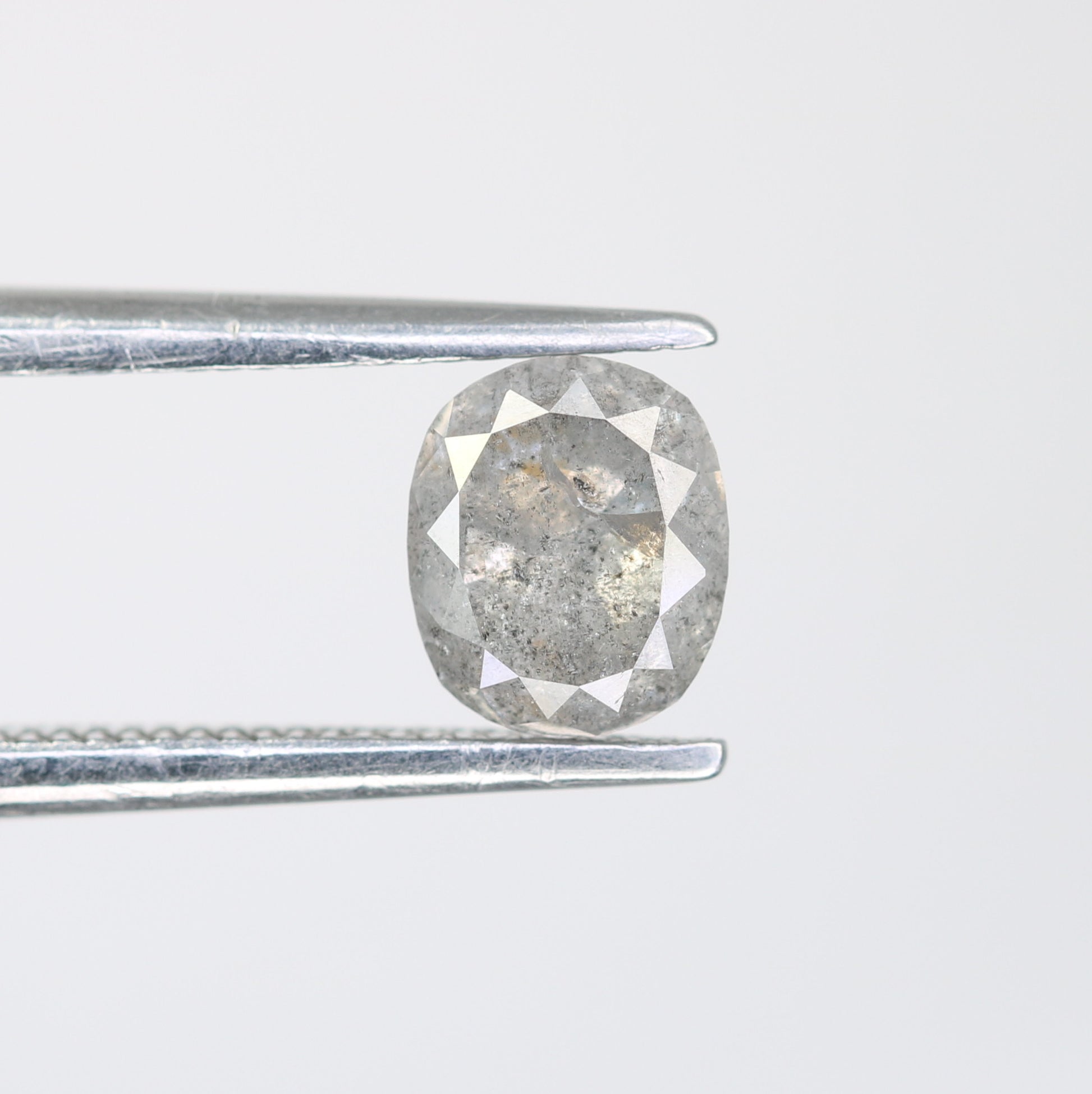 0.84 Carat Salt And Pepper Diamond Ring Natural Oval Cut Diamond - JayKrishna Diamond