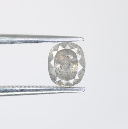 0.84 Carat Salt And Pepper Diamond Ring Natural Oval Cut Diamond - JayKrishna Diamond