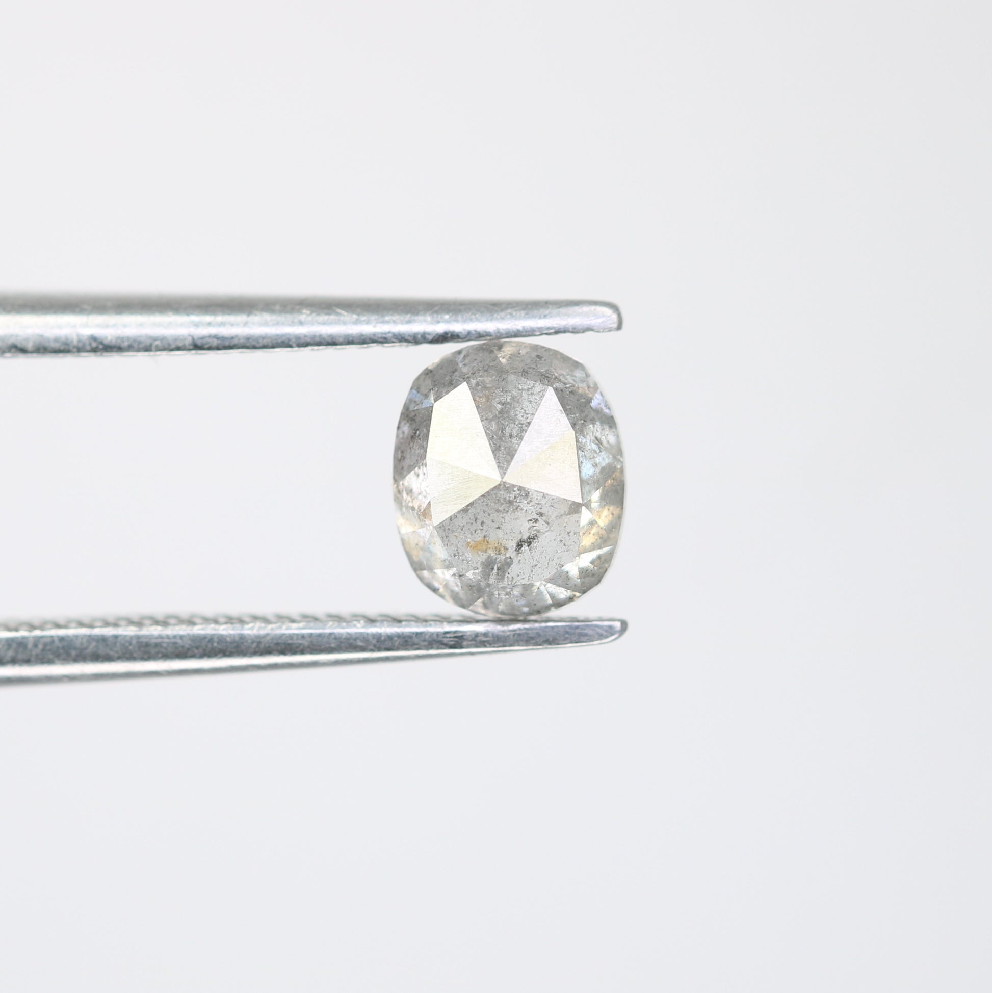0.84 Carat Salt And Pepper Diamond Ring Natural Oval Cut Diamond - JayKrishna Diamond