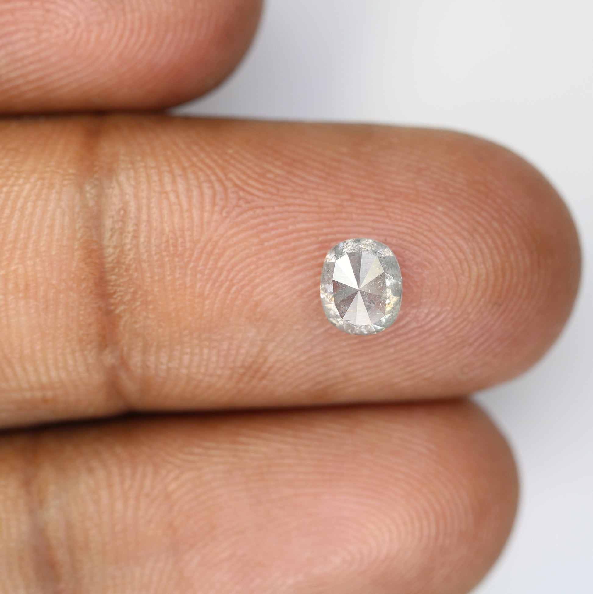 0.84 Carat Salt And Pepper Diamond Ring Natural Oval Cut Diamond - JayKrishna Diamond
