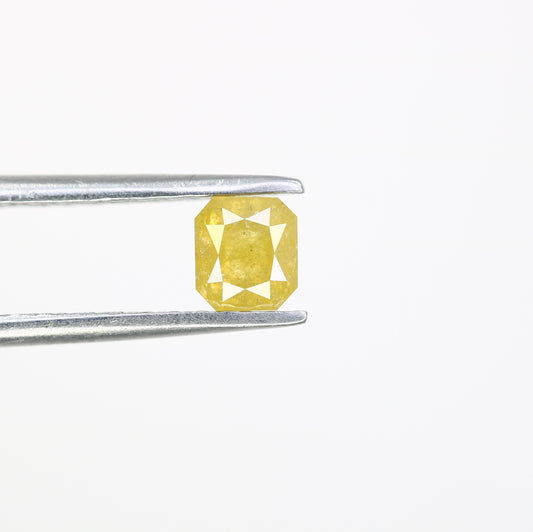 0.52 CT Asscher Shape Yellow Diamond For Engagement Ring - JayKrishna Diamond
