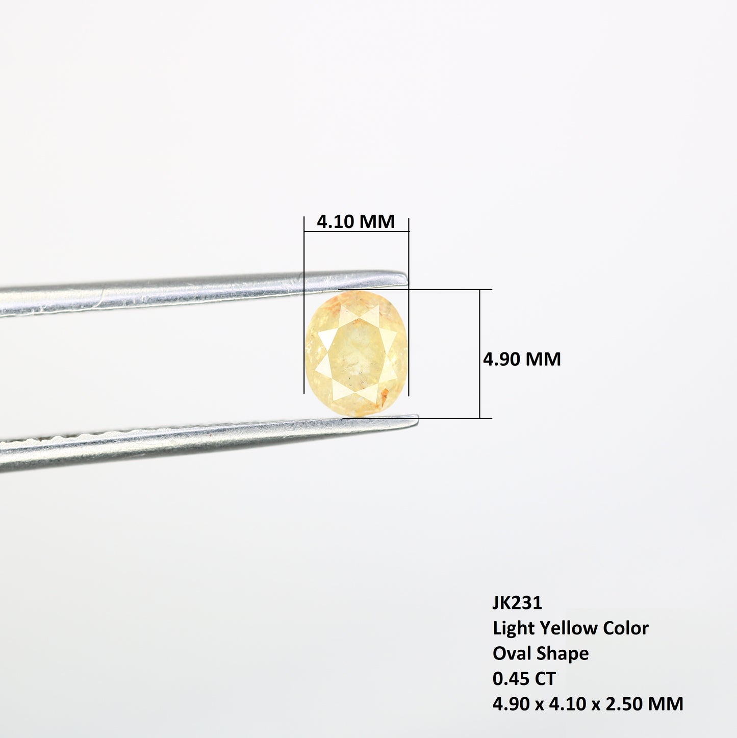 0.45 CT Oval Shape Loose Light Yellow Diamond for Engagement Ring and Custom Bridal Jewelry Design - JayKrishna Diamond