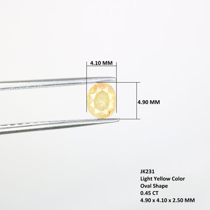 0.45 CT Oval Shape Loose Light Yellow Diamond for Engagement Ring and Custom Bridal Jewelry Design - JayKrishna Diamond