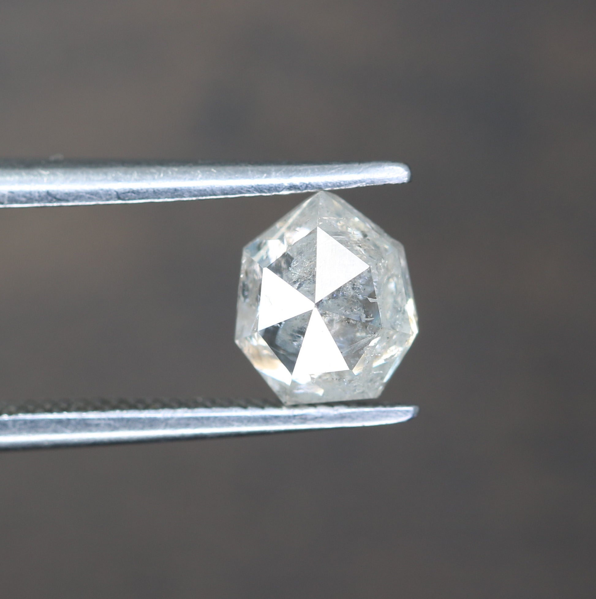1.14 Carat Geometric Shape Natural Loose Salt And Pepper Diamond Ring - JayKrishna Diamond