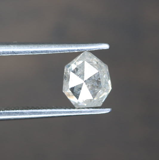 1.14 Carat Geometric Shape Natural Loose Salt And Pepper Diamond Ring - JayKrishna Diamond