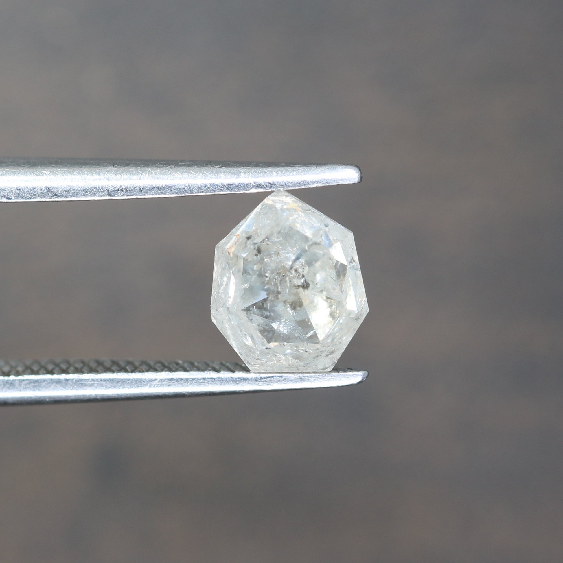 1.14 Carat Geometric Shape Natural Loose Salt And Pepper Diamond Ring - JayKrishna Diamond