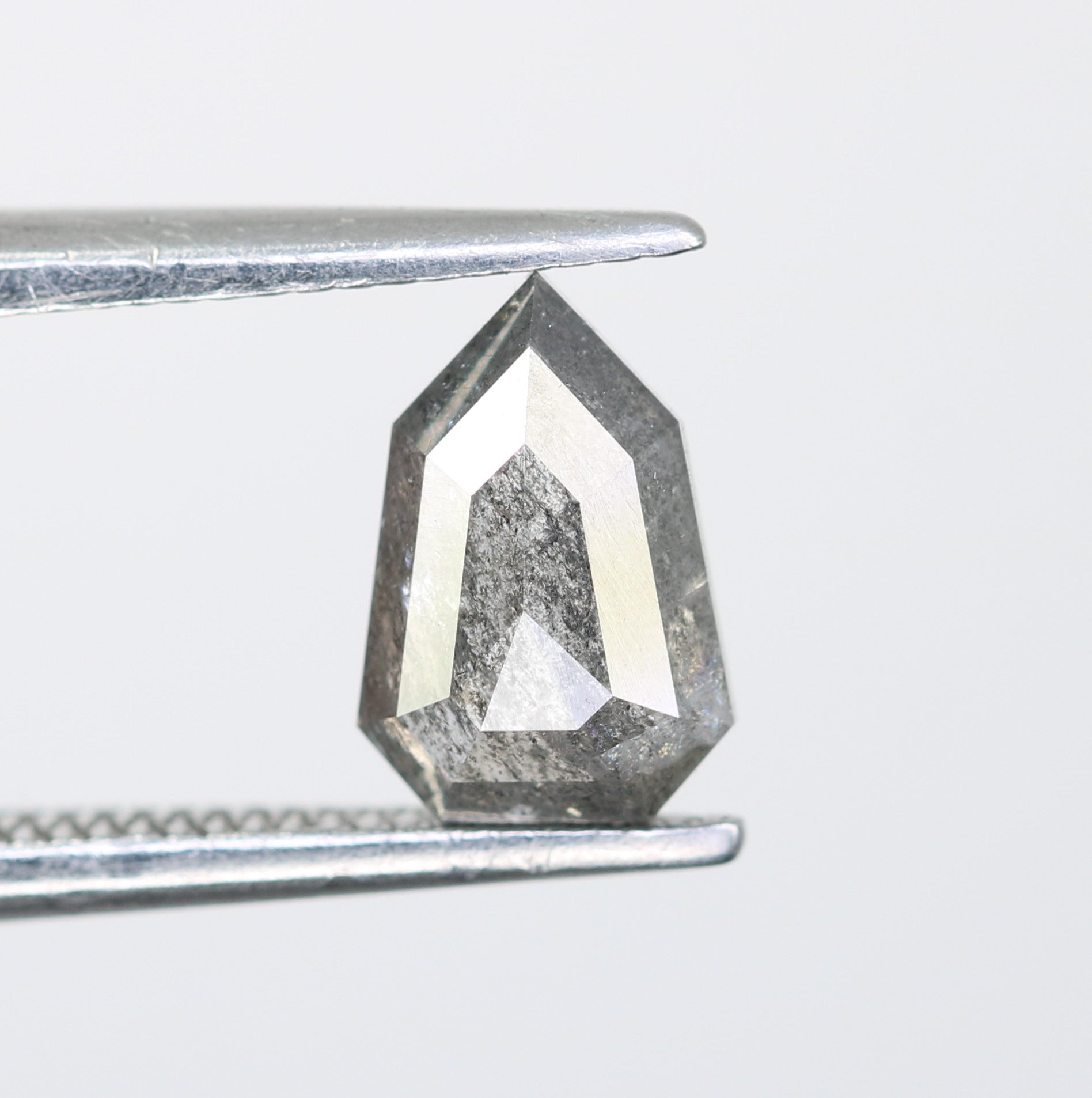0.90 Carat Shield Shape Loose Salt And Pepper Diamond - JayKrishna Diamond