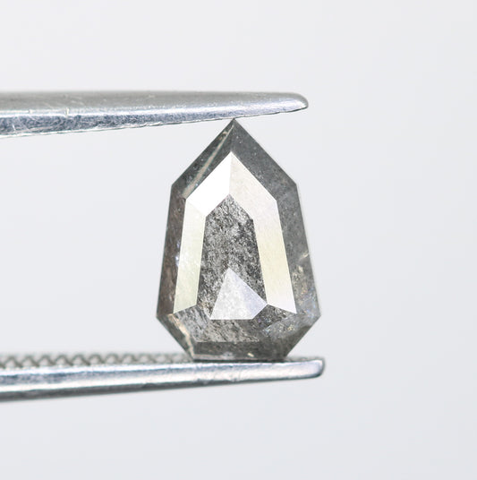 0.90 Carat Shield Shape Loose Salt And Pepper Diamond - JayKrishna Diamond