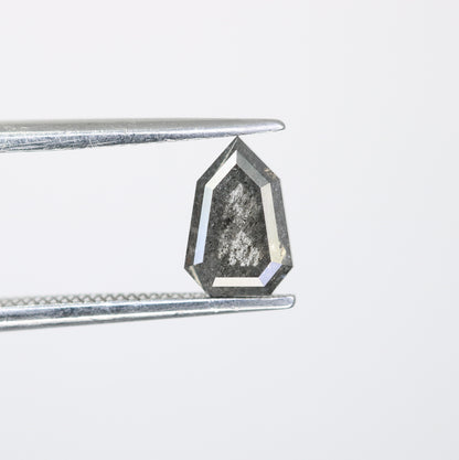 0.90 Carat Shield Shape Loose Salt And Pepper Diamond - JayKrishna Diamond