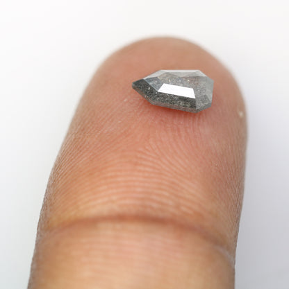 0.90 Carat Shield Shape Loose Salt And Pepper Diamond - JayKrishna Diamond