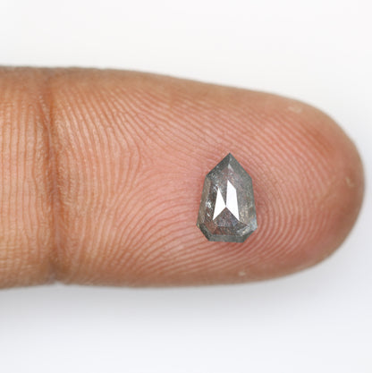 0.90 Carat Shield Shape Loose Salt And Pepper Diamond - JayKrishna Diamond