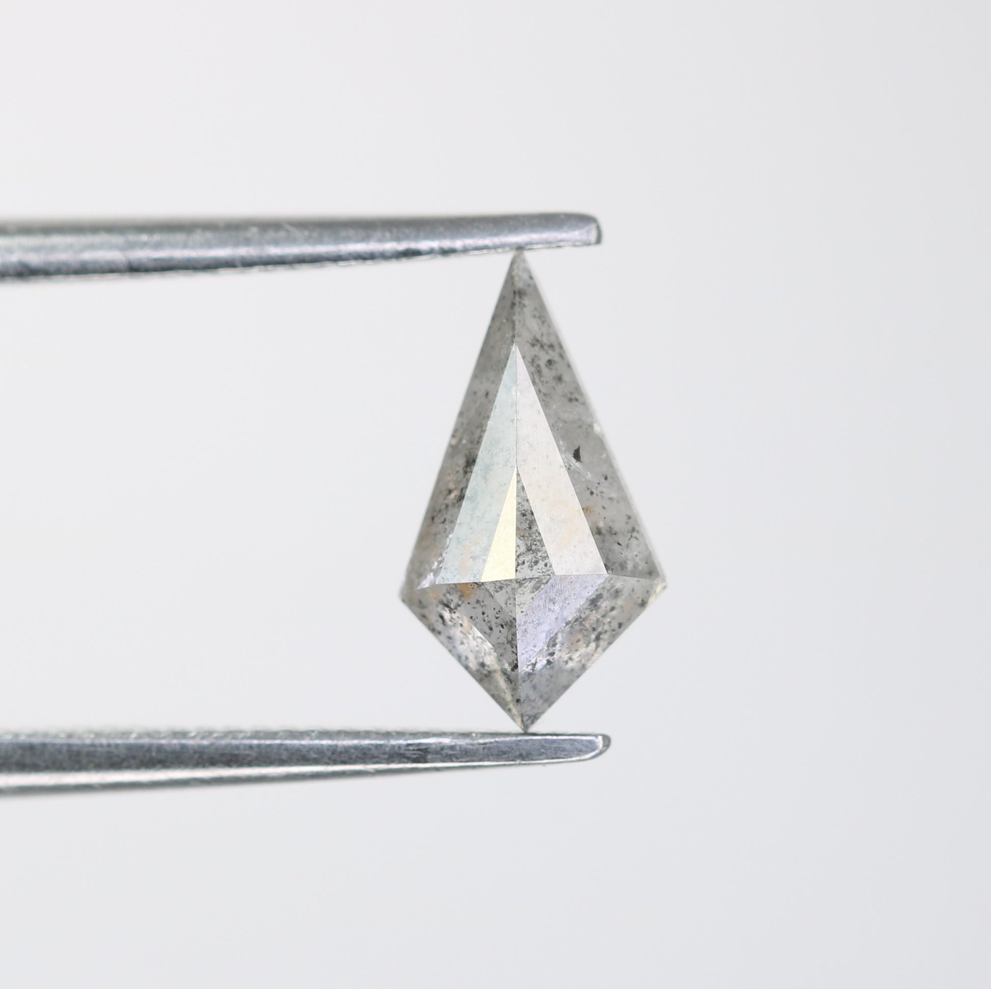 Kite Shape Diamond 0.87 Carat Loose Salt And Pepper Diamond Ring - JayKrishna Diamond