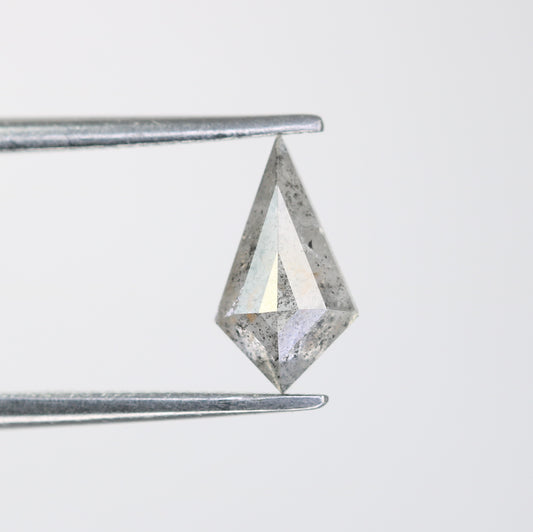 Kite Shape Diamond 0.87 Carat Loose Salt And Pepper Diamond Ring - JayKrishna Diamond