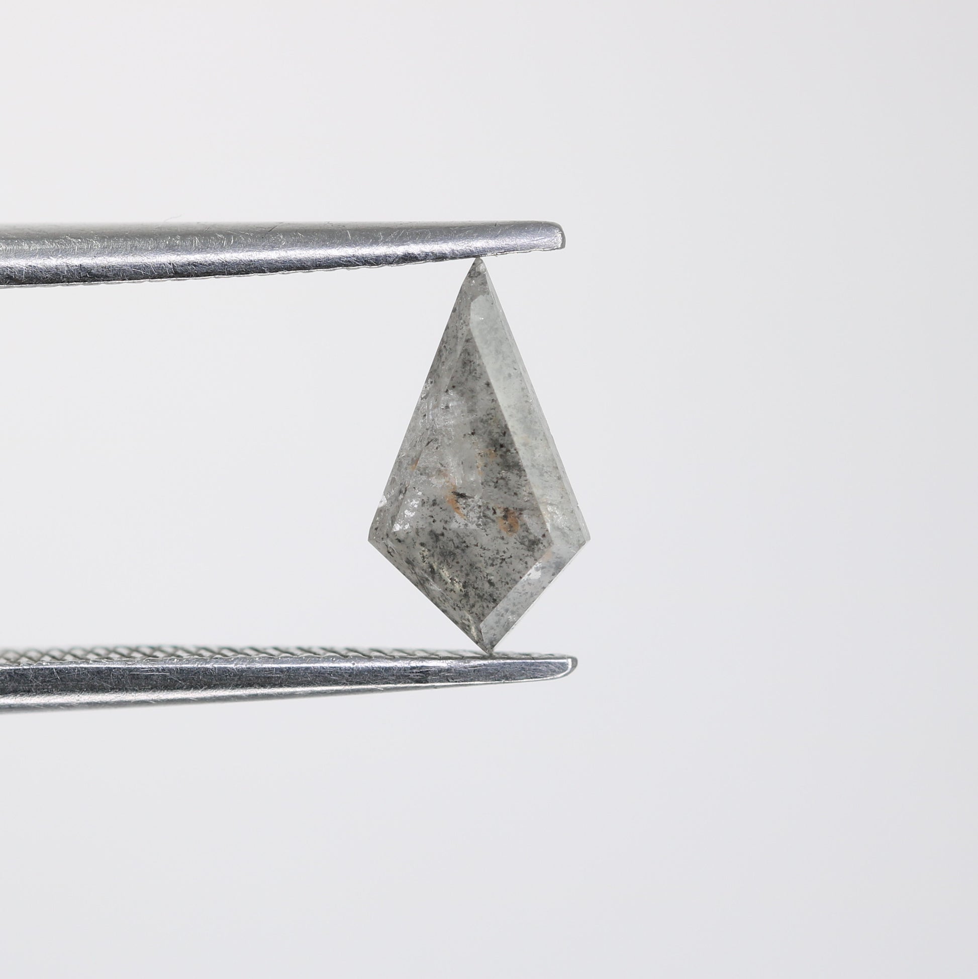 Kite Shape Diamond 0.87 Carat Loose Salt And Pepper Diamond Ring - JayKrishna Diamond