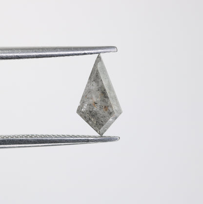 Kite Shape Diamond 0.87 Carat Loose Salt And Pepper Diamond Ring - JayKrishna Diamond