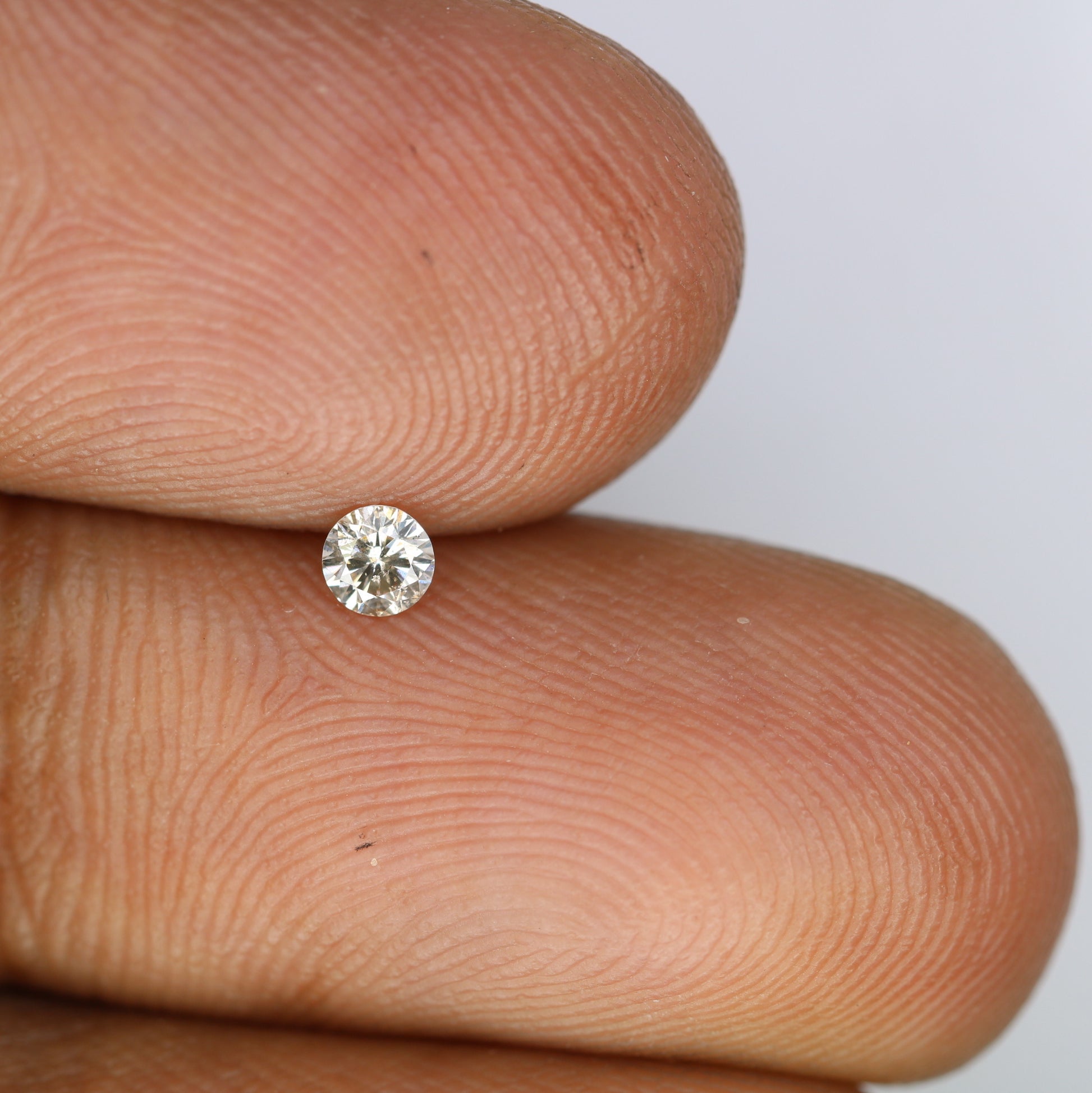 0.12 CT 3.10 x 1.90 MM Round Brilliant Cut Light Yellow Salt and Pepper Diamond for Engagement Rings, Custom Jewelry and Elegant Promise Rings - JayKrishna Diamond