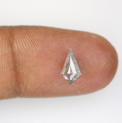 Kite Shape Diamond 0.87 Carat Loose Salt And Pepper Diamond Ring - JayKrishna Diamond