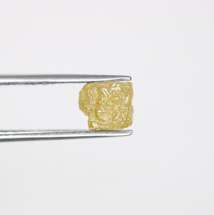 1.93 Carat Yellow Congo Cube Natural Loose Raw Rough Diamond For Wedding Ring - JayKrishna Diamond
