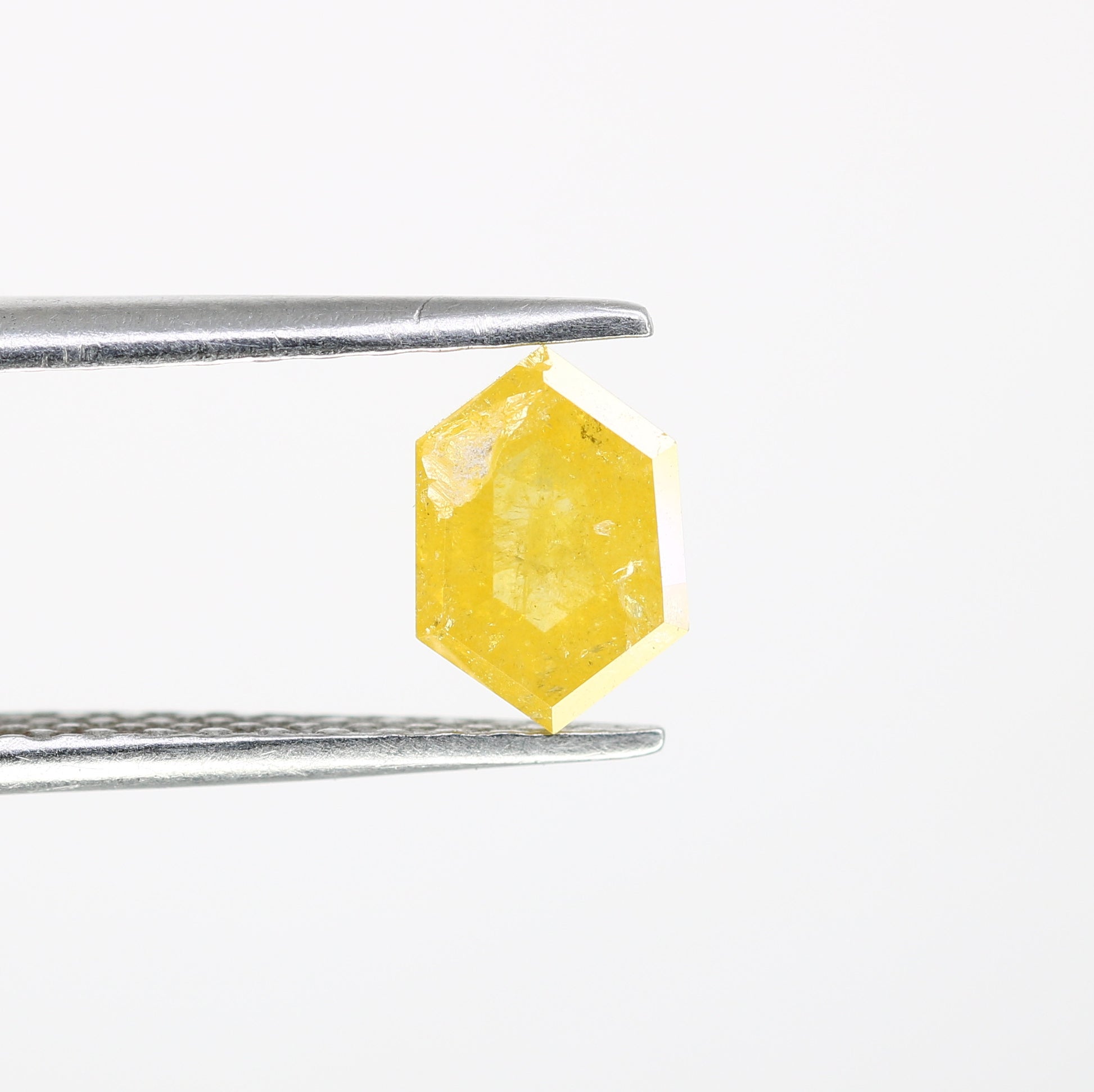 0.89 CT 7.20 MM Yellow Elongated Hexagon Shape Diamond For Wedding Ring - JayKrishna Diamond