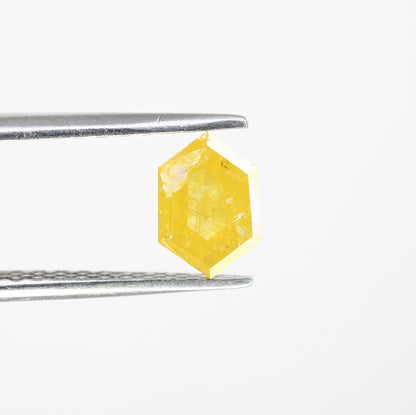 0.89 CT 7.20 MM Yellow Elongated Hexagon Shape Diamond For Wedding Ring - JayKrishna Diamond