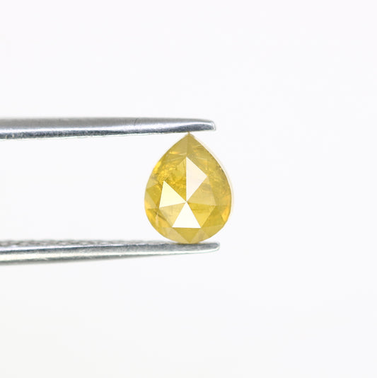 0.76 CT 5.90 MM Pear Shape Yellow Diamond For Engagement Ring - JayKrishna Diamond