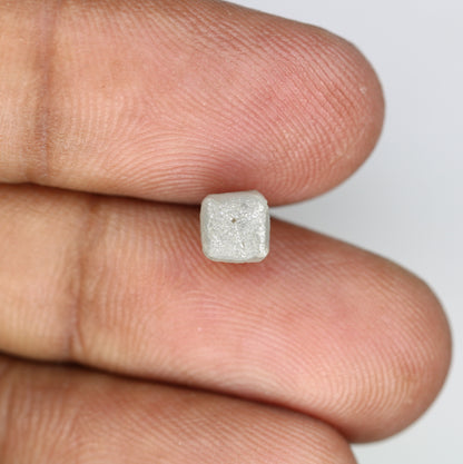 2.03 Carat Grey Color Natural Loose Congo Cube Raw Rough Diamond - JayKrishna Diamond