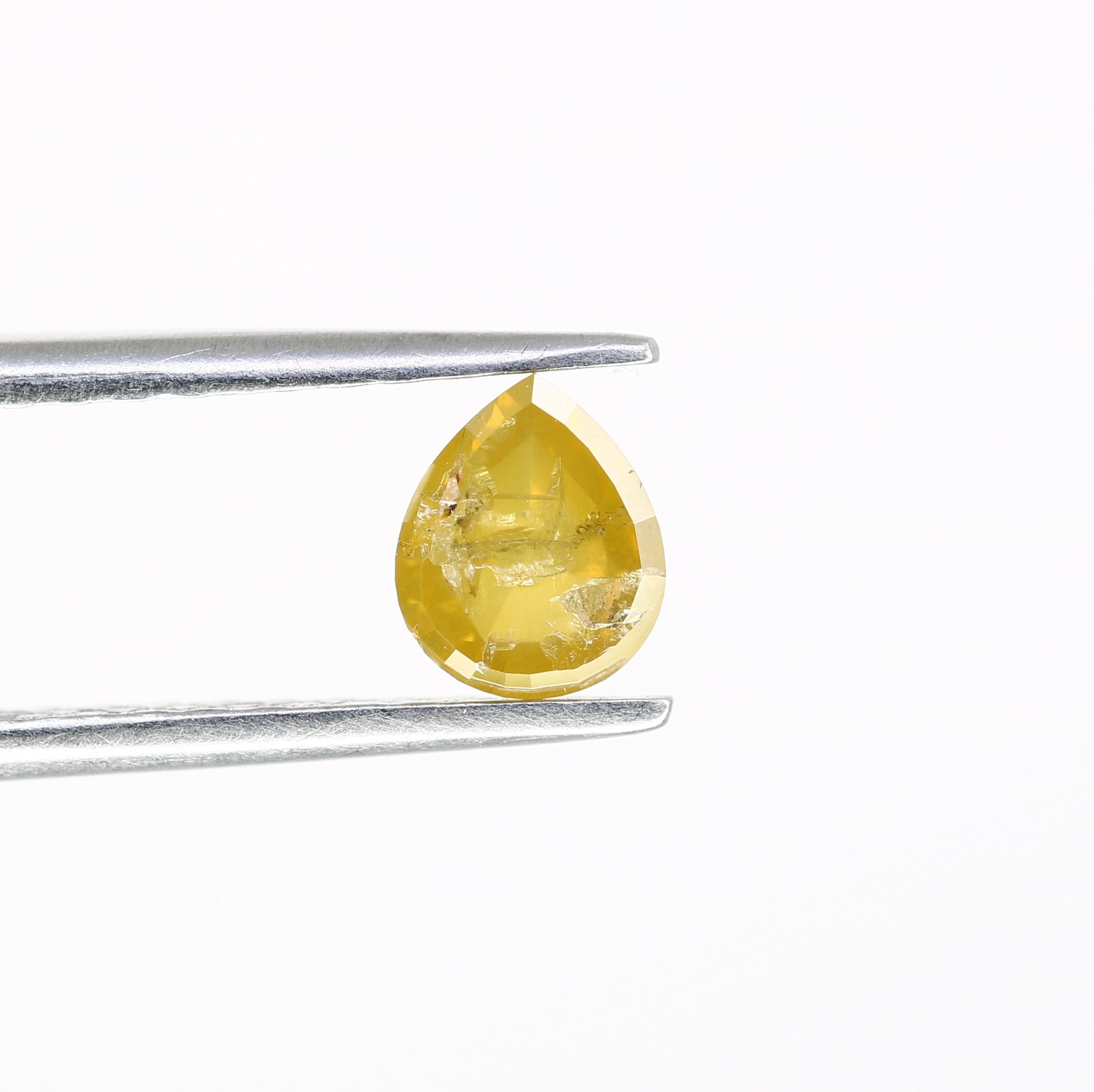 0.76 CT 5.90 MM Pear Shape Yellow Diamond For Engagement Ring - JayKrishna Diamond