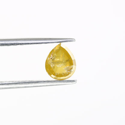 0.76 CT 5.90 MM Pear Shape Yellow Diamond For Engagement Ring - JayKrishna Diamond