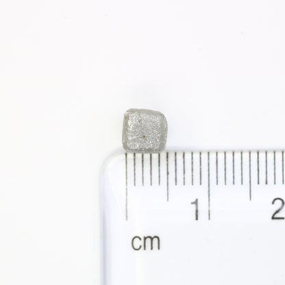 2.03 Carat Grey Color Natural Loose Congo Cube Raw Rough Diamond - JayKrishna Diamond