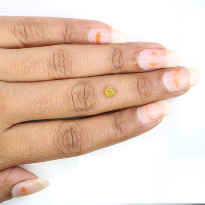 0.76 CT 5.90 MM Pear Shape Yellow Diamond For Engagement Ring - JayKrishna Diamond