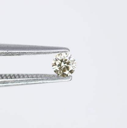 0.09 CT Light Yellow Round Salt and Pepper Diamond 2.90 MM for Unique Engagement Rings, Custom Jewelry and Elegant Earrings - JayKrishna Diamond