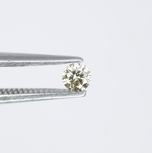 0.09 CT Light Yellow Round Salt and Pepper Diamond 2.90 MM for Unique Engagement Rings, Custom Jewelry and Elegant Earrings - JayKrishna Diamond