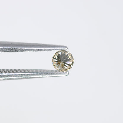 0.09 CT Light Yellow Round Salt and Pepper Diamond 2.90 MM for Unique Engagement Rings, Custom Jewelry and Elegant Earrings - JayKrishna Diamond