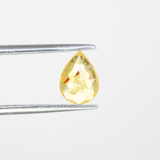 0.62 CT Pear Cut Natural Yellow Diamond (6.90 MM) for a Striking Engagement Ring: Distinctive Gemstone Jewelry Piece - JayKrishna Diamond